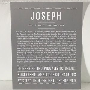 Original “Name Stories”- JOSEPH